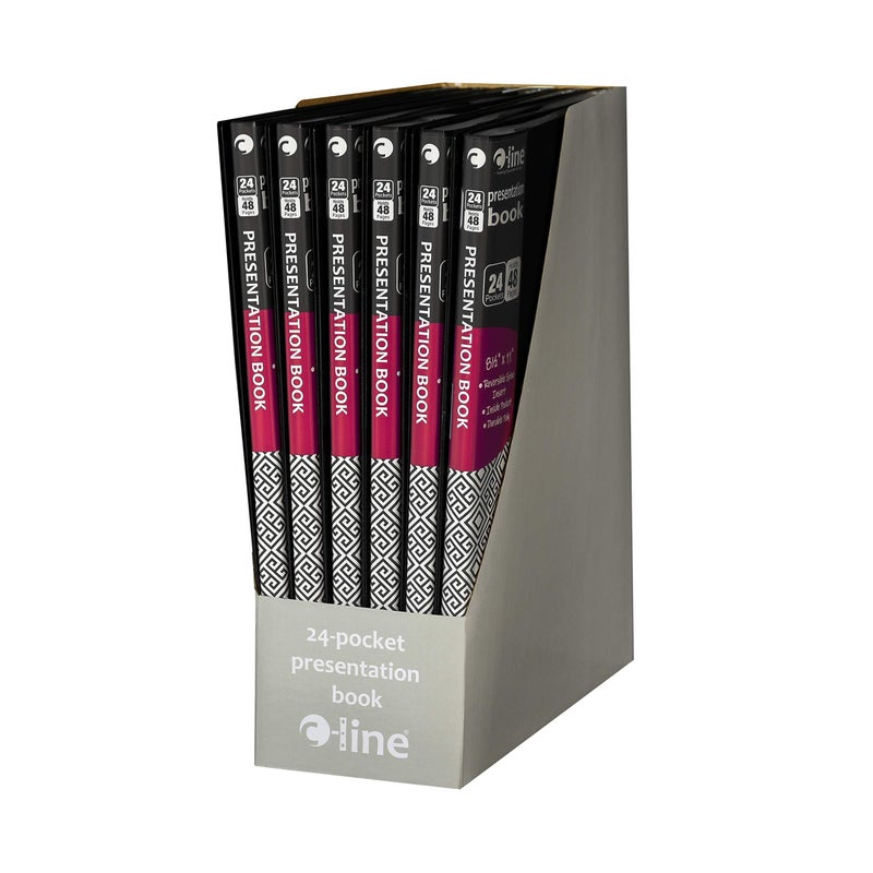 C-Line 24-Pocket Bound Sheet Protector Presentation Book, 48-Page Capacity, For 8.5 x 11-Inch Inserts, Black (33240) - Image 3